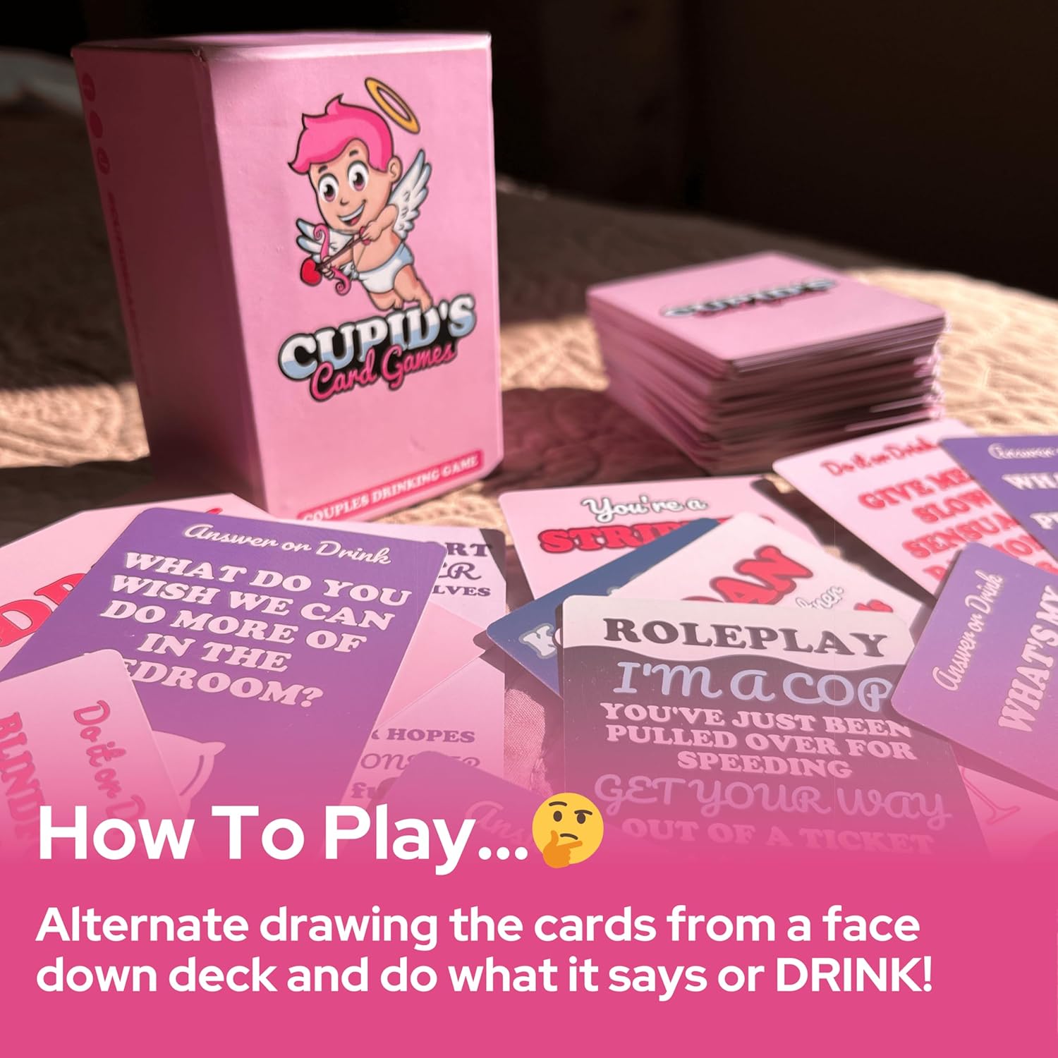 Cupid's Card Games  Couples Drinking Game for Adult Only Date Nights