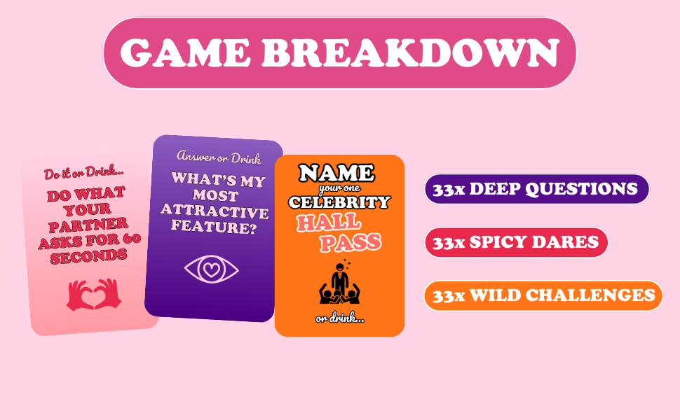 Cupid's Card Games  Couples Drinking Game for Adult Only Date Nights