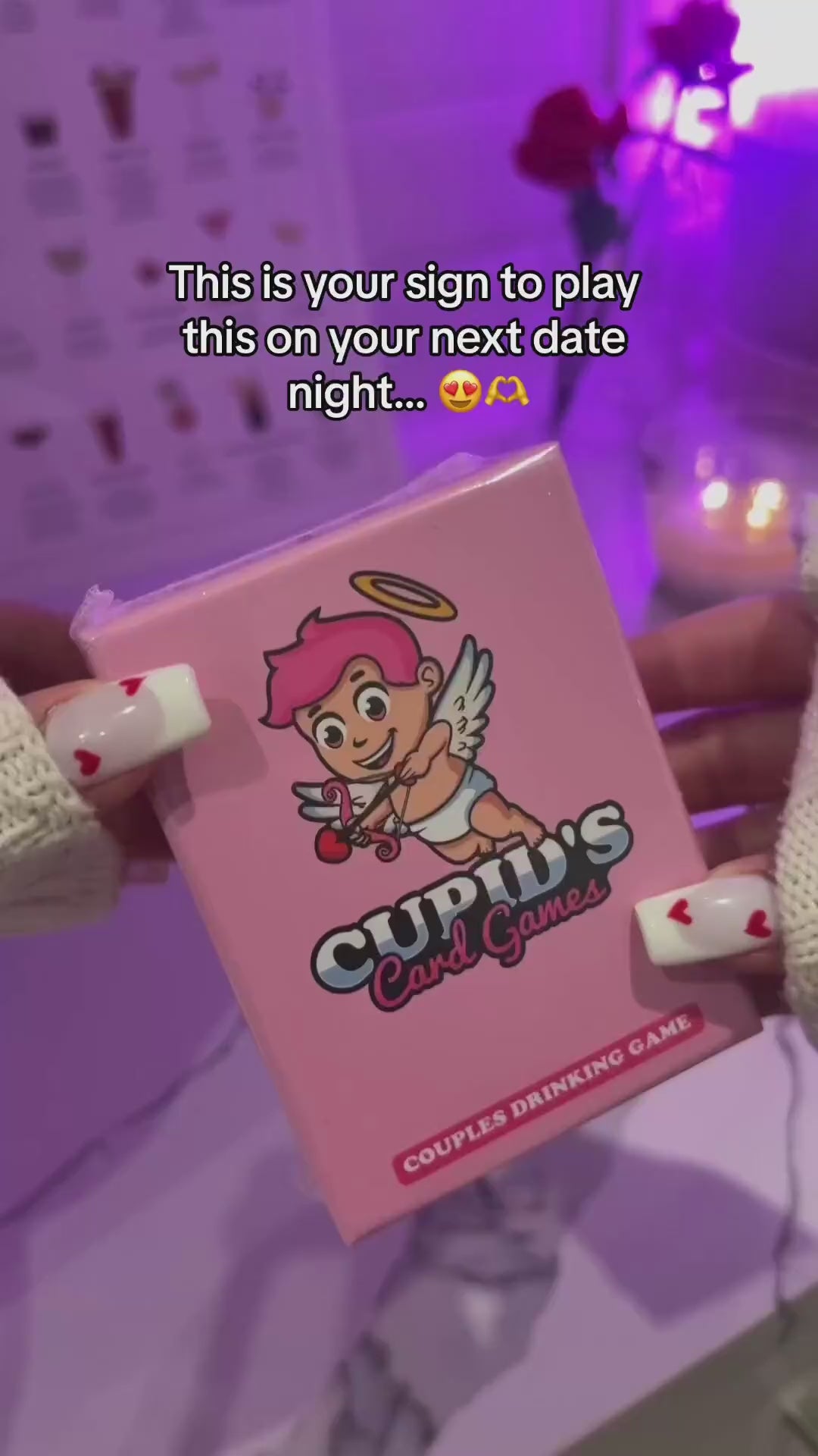 Cupid's Card Games  Couples Drinking Game for Adult Only Date Nights